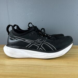 ASICS Gel Nimbus 25 Black Pure Silver Mens Size 11 US Athletic Running Shoes